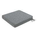 Coussin d'assise de 36 x 36 x 5 cm, gris foncé.