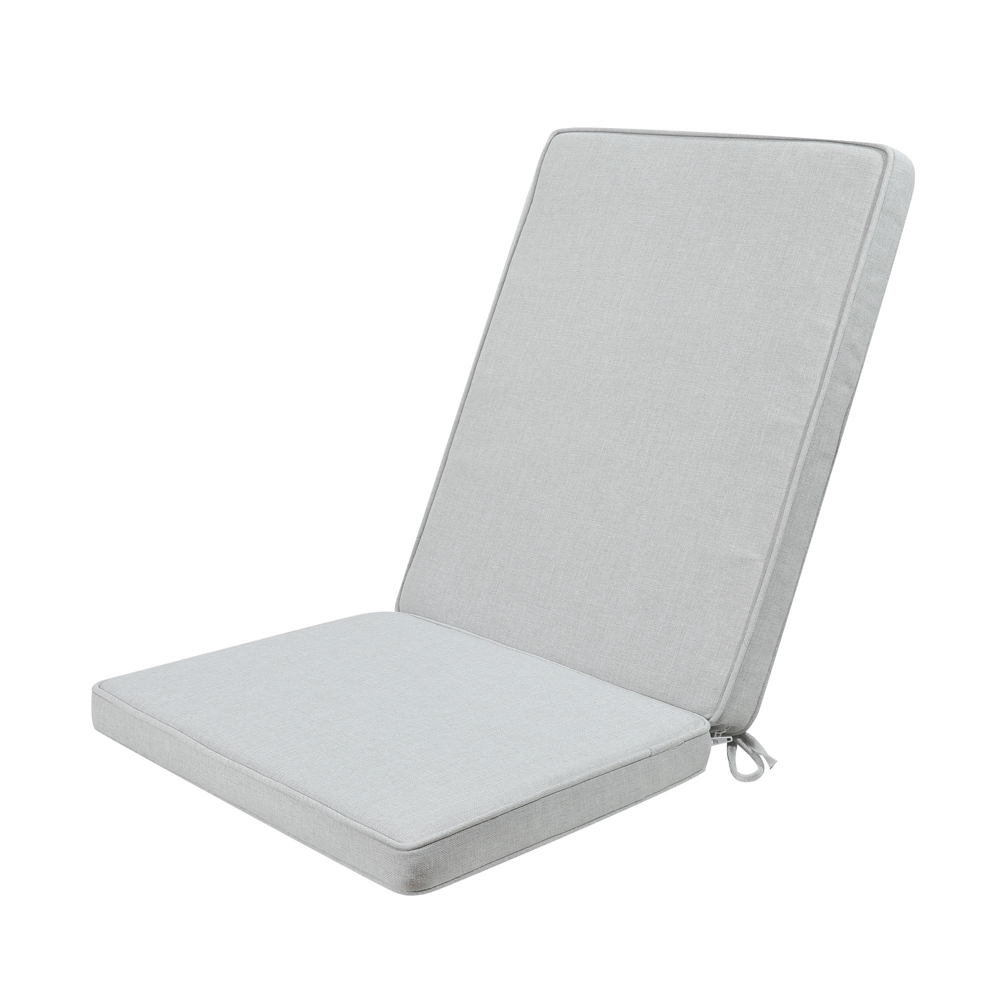 Seat and back cushion 45x91x5 cm light grey colour