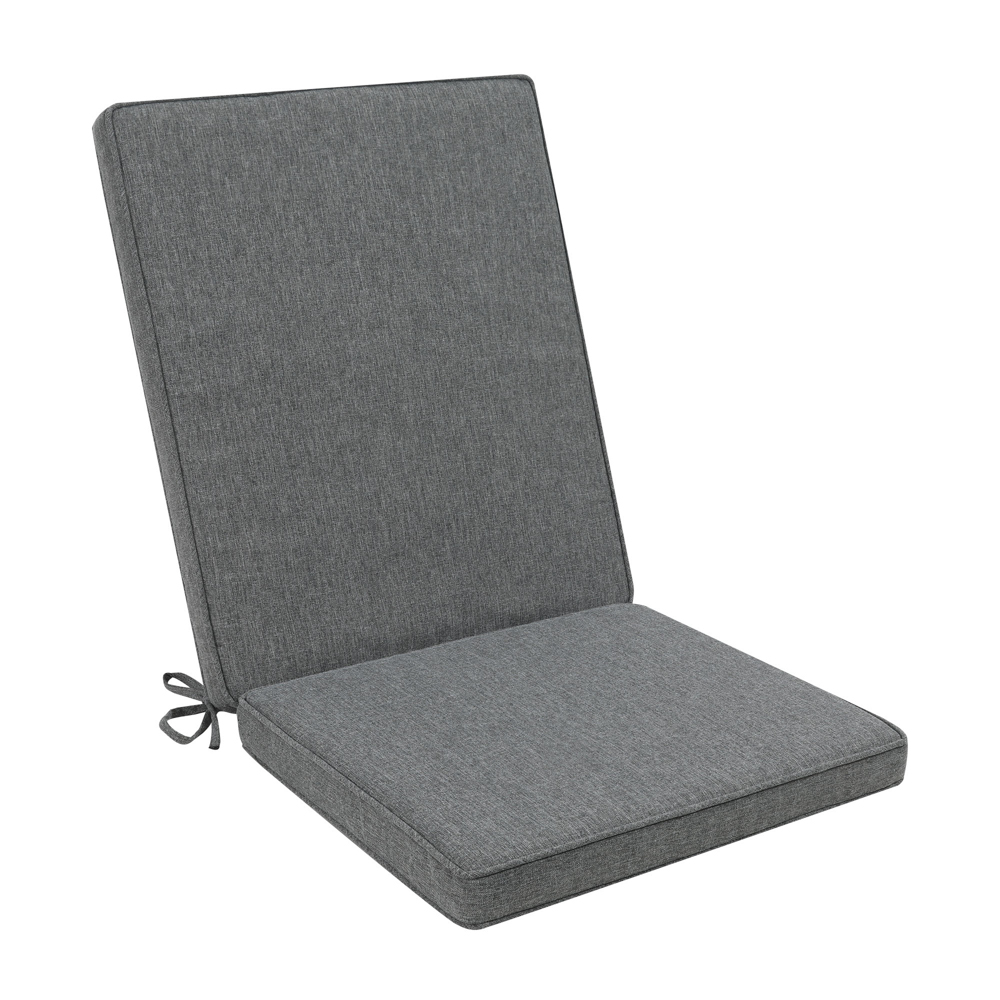 Coussin d'assise et de dossier, 45 x 91 x 5 cm, couleur gris foncé.