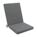 Seat and back cushion 45x91x5 cm dark grey.