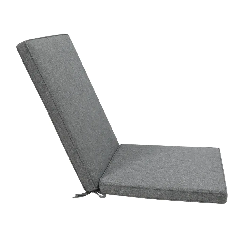 Cojín de asiento y respaldo alto 50x115x5 cm color gris oscuro.