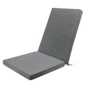[100801008] Coussin pour assise et dossier hauts, 50x115x5 cm, couleur gris foncé.