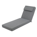 Cojín para tumbona  Roxas 59x199x10 cm color  gris oscuro