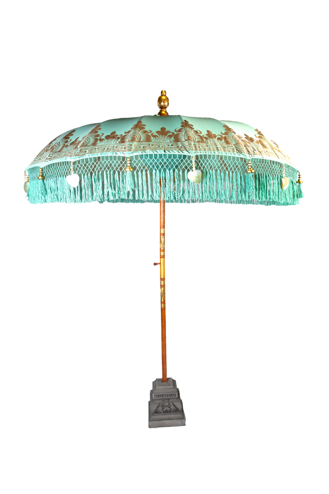 Balinese parasol Nirvana mint colour.