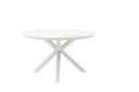 Table ronde Yowah en aluminium blanc Ø 120 cm