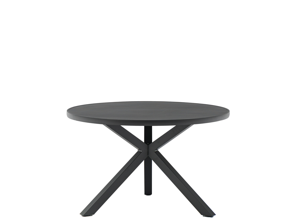 Mesa redonda Yowah, alumínio antracite, Ø 120 cm
