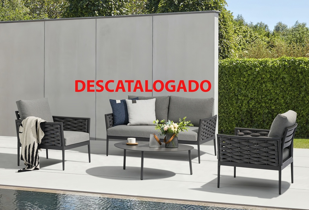 SET SOFAS WALGA ANTRACITA 4 PCS (PROMO)