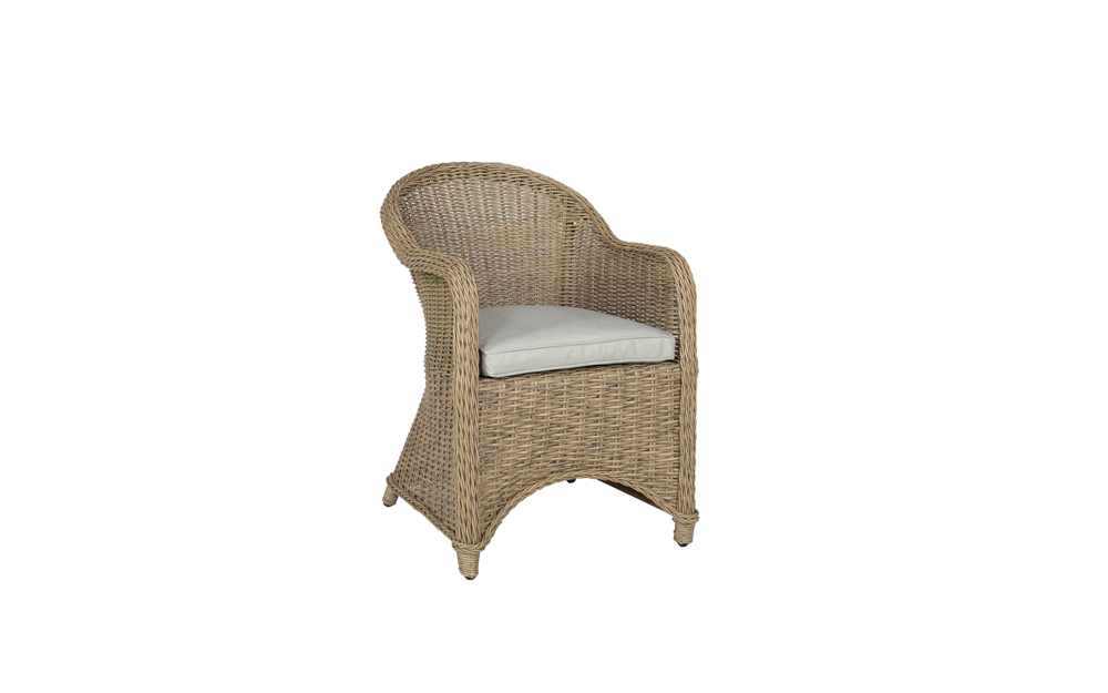 Córdoba armchair with aluminium arms and synthetic rattan