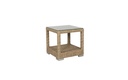 California aluminum and synthetic rattan side table