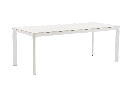 Mesa de jantar Boori 200x90 cm em alumínio com tampo em porcelana branca