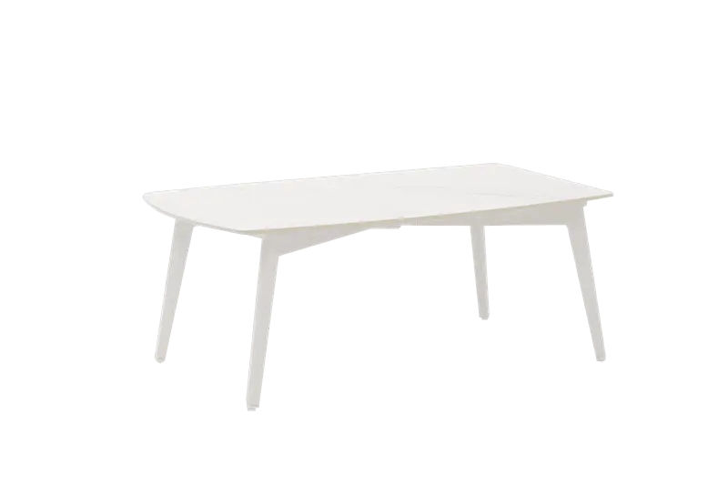 Dining table Nelayan 180x90 white aluminium dining table top white porcelain tabletop