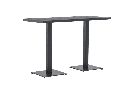 Table haute Orick, 160x70 cm, en aluminium anthracite.