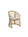 SILLA CON BRAZOS MADISON ALUMINIO EFECTO MADERA Y TRENZADO NATURAL