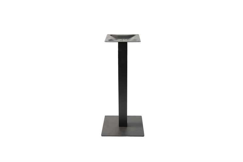 Pied de table carré haut, 40x40x108 cm, couleur noire.