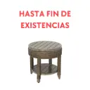 Mesa auxiliar Brent aluminio y rattán sintético