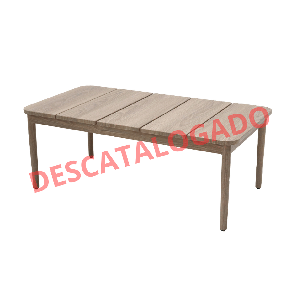 Mesa de centro Sunset. Aluminio efecto madera
