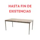 Sunset aluminium dining table with wood effect