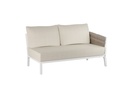 2-seater module Anmore right arm aluminium white textile greige textile (VF)