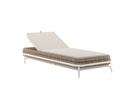 Anmore sun lounger white aluminium greige textile