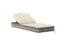 Tumbona Anmore aluminio blanco textil greige