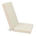 Cojín de asiento y respaldo alto 50x115x5 cm color beige