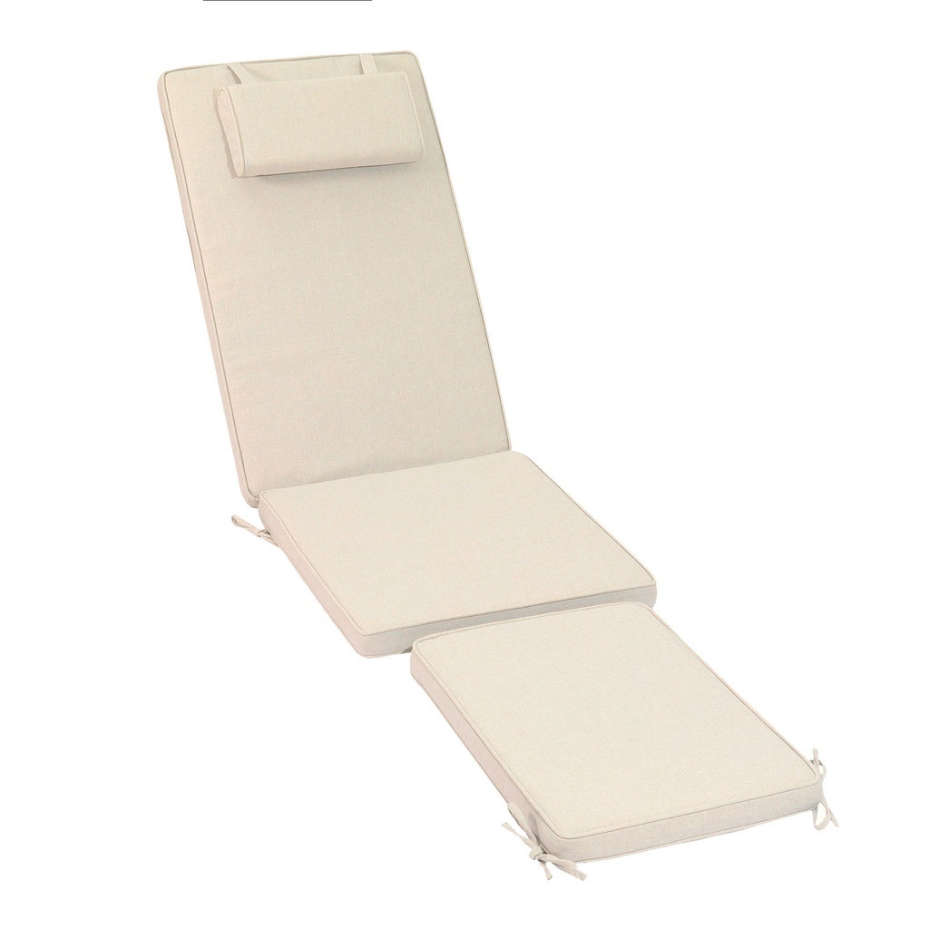 Cojín para tumbona Danao 50x190x5 cm color beige
