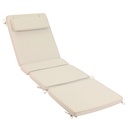 Coussin pour chaise longue Mati 50x192x5 cm couleur beige