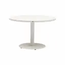 Mesa redonda Zermatt Ø120cm aluminio tapioca y top porcelanico Barroc greige