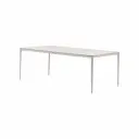Mesa de comedor Zermatt 200x100cm aluminio tapioca y top porcelanico Barroc greige