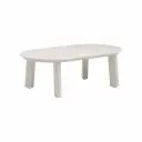 Mesa de centro Zermatt 110x60x37cm aluminio tapioca y top porcelanico Barroc greige