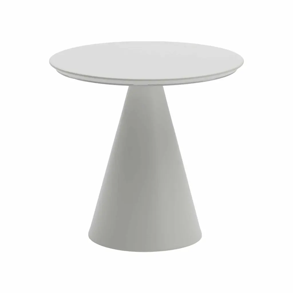 Mesa auxiliar Koko Ø 47 x45 cm aluminio blanco