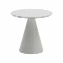 Mesa auxiliar Koko Ø 47 x45 cm aluminio blanco