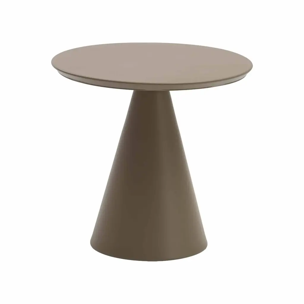 Mesa auxiliar Koko Ø 47 x45 cm aluminio taupe