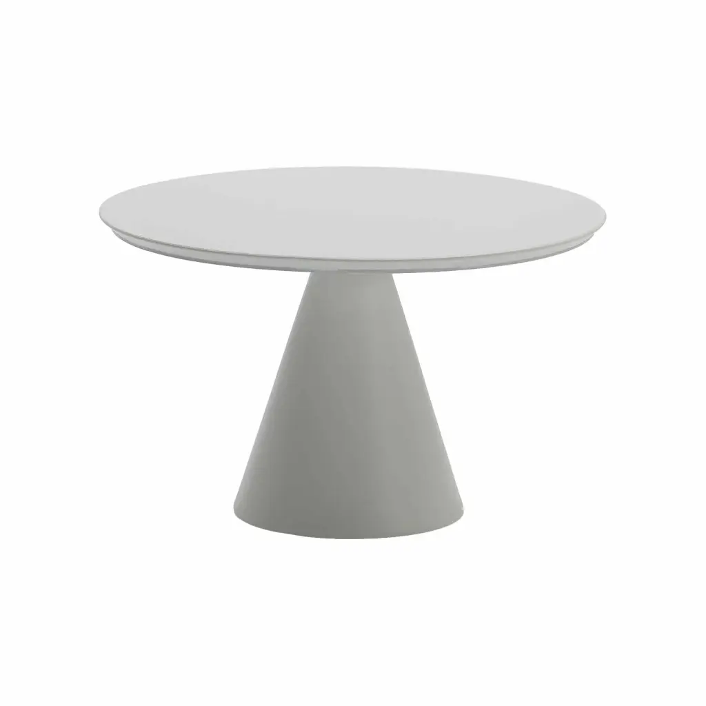 Mesa auxiliar Koko Ø 60 x36 cm aluminio blanco