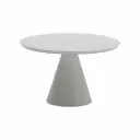 Mesa auxiliar Koko Ø 60 x36 cm aluminio blanco