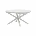 Mesa redonda extensible Hanoi Ø140/200cm aluminio blanco