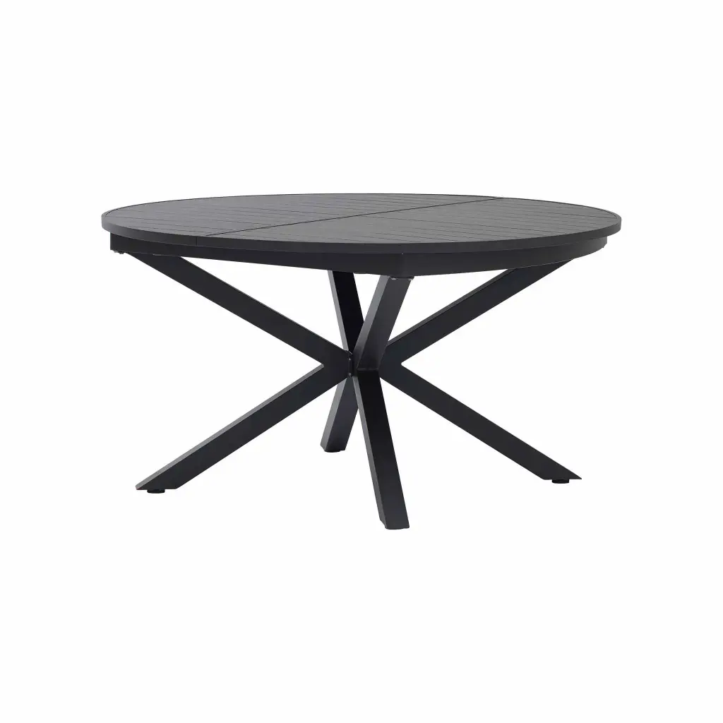 Mesa redonda extensible Hanoi Ø140/200cm aluminio antracita