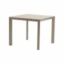 Mesa cuadrada Syme 90x90cm aluminio taupe y Top Barroc sand