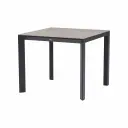Mesa cuadrada Syme 90x90cm aluminio antracita y top Barroc grey