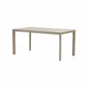 Mesa rectangular Syme 160x90cm aluminio taupe y Top Top Barroc sand
