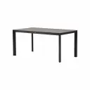 Mesa rectangular Syme 160x90cm aluminio antracita y top Barroc grey