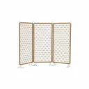 Separador Nanbu 180x80 alum. blanco y Rattan sintetico natural.