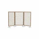 Separador Nanbu 140x80 alum. blanco y Rattan sintetico natural.