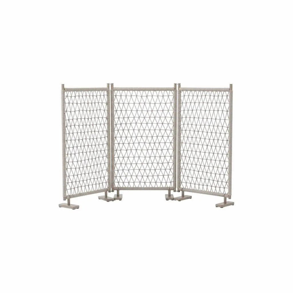 Separador Nanbu 140x80 alum. taupe y cuerda taupe.