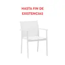 Silla de comedor Adin aluminio y textilene blanco