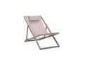 Davis aluminium and taupe textilene sun lounger