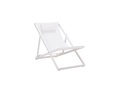 Davis sun lounger in aluminium and white textilene