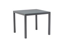 Adin dining table 90 x 90 cm aluminium and anthracite glass