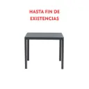 Mesa de comedor Adin 90 x 90 cm aluminio y cristal antracita