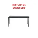 Mesa de comedor Adin 160 x 90 cm aluminio y cristal antracita